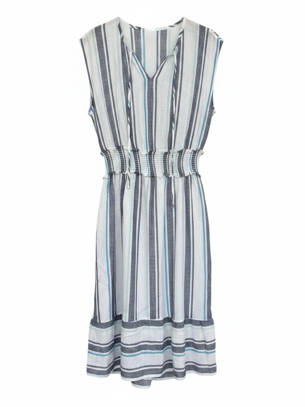 Rails Ashlyn Aegean Blue Stripe Midi Dress